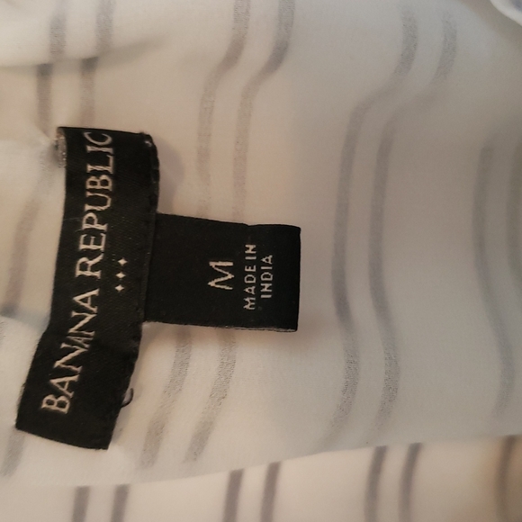 White with black stripes tank blouse - Picture 3 of 4